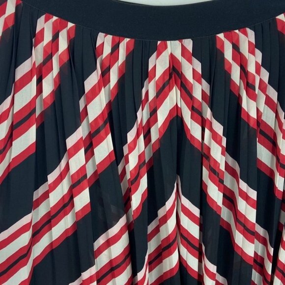 Anthropologie Just Female Coline Pleated Skirt Red Size Small Bohemian Striped - Picture 6 of 11